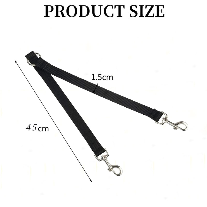 Dog Lead Double Lead for 2 Dogs, Dog Lead Double Lead for Small Dogs, Pet Trainer Lead No Tangle Double Dog Double Splitter Lead Walking Trainer Lead for Two Dogs (Black) - PawsPlanet Australia