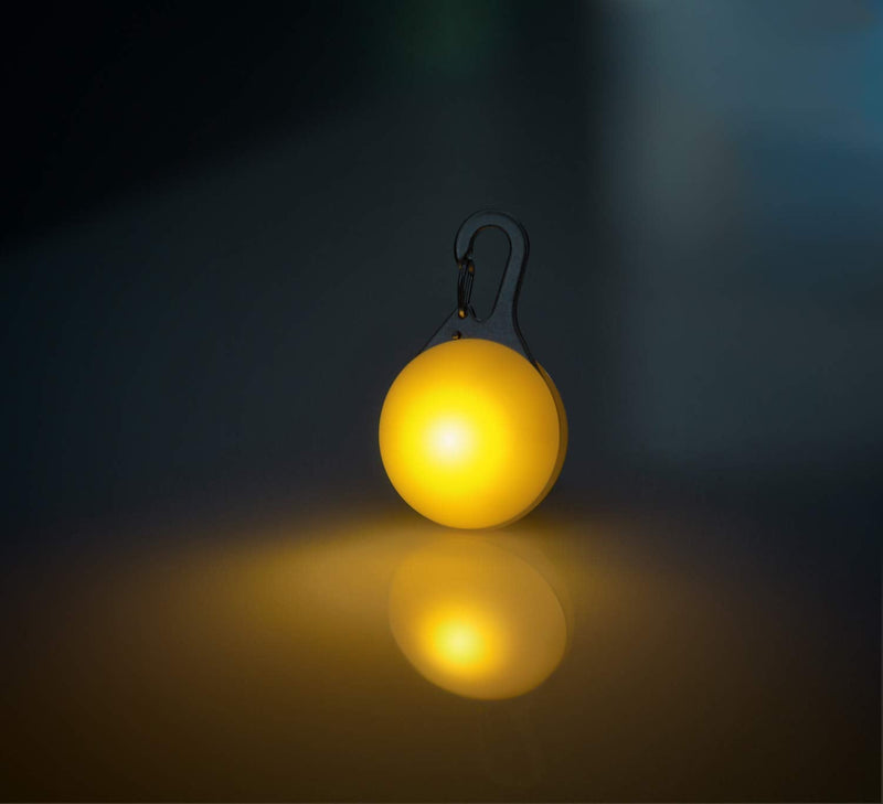 LED light pendant including battery for dogs, cats, pets etc. Light collar LED dog collar in YELLOW NEW/brand PRECORN one size light pendant yellow - PawsPlanet Australia