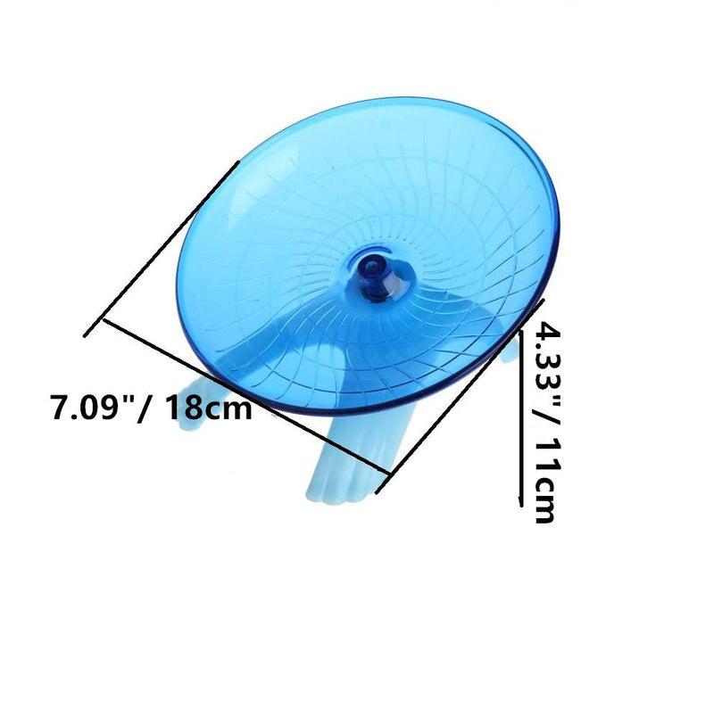 Litewood Hamster Flying Saucer Exercise Wheel Silent Jogging Running Spinner Wheel Toy for Small Animal Chinchilla Gerbil Rat Guinea Pig Mice Squirrel BLUE - PawsPlanet Australia