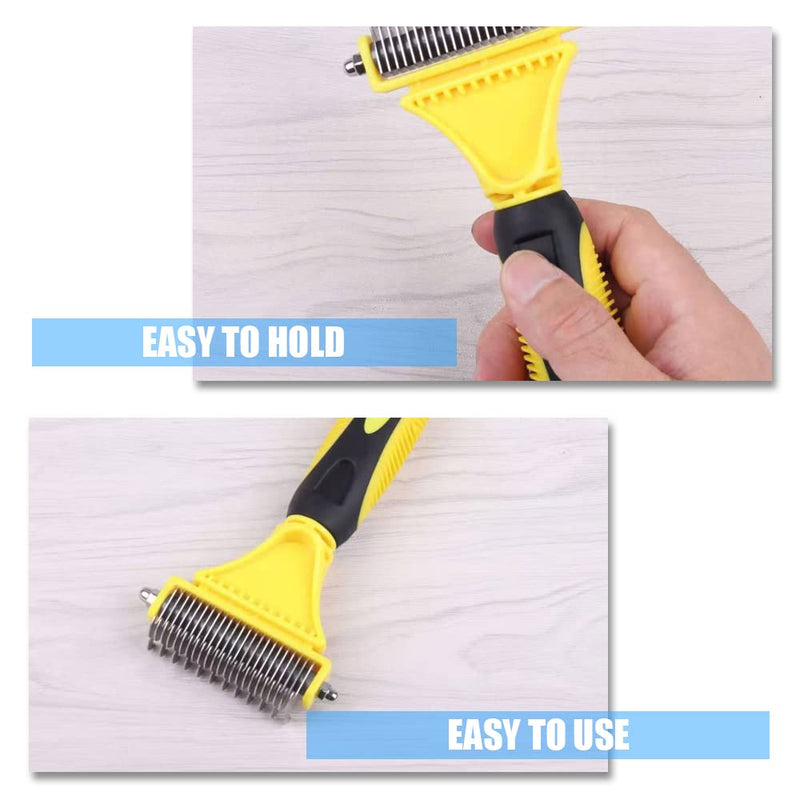 通用 Double Sided Teeth Blade Dog Combs Dog Dematting Comb Tools Pet Dog Grooming Comb Brushs for Pet Grooming - PawsPlanet Australia