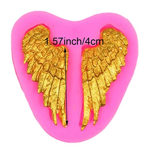 2pcs Feather and Angel Wing Silicone Mold for Clay,Cake,Chocolate,Cupcake,Resin,Fondant,Handcraft DIY Decoration - PawsPlanet Australia