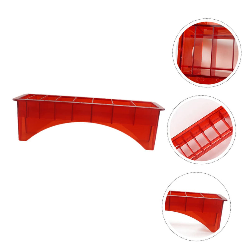BIUDECO Hairdressing Tool Hair Clipper Comb Box Clipper Limiter Comb Holder Clipper Guard Holder Guide Comb Organizer Storage Protector Red Plastic Hairdresser Organizer Guide Comb 22x6.6cm Red - PawsPlanet Australia