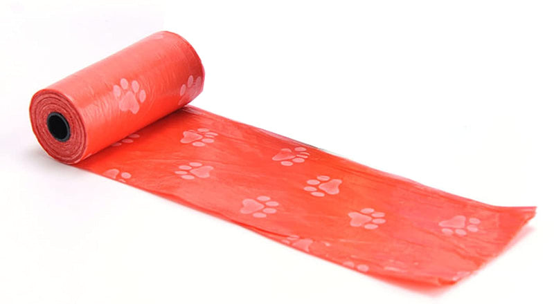 300x dog waste bags colorful with print 30 x 22 cm (20 rolls with 15 bags) + bag dispenser with leash clip black 300 bags - PawsPlanet Australia