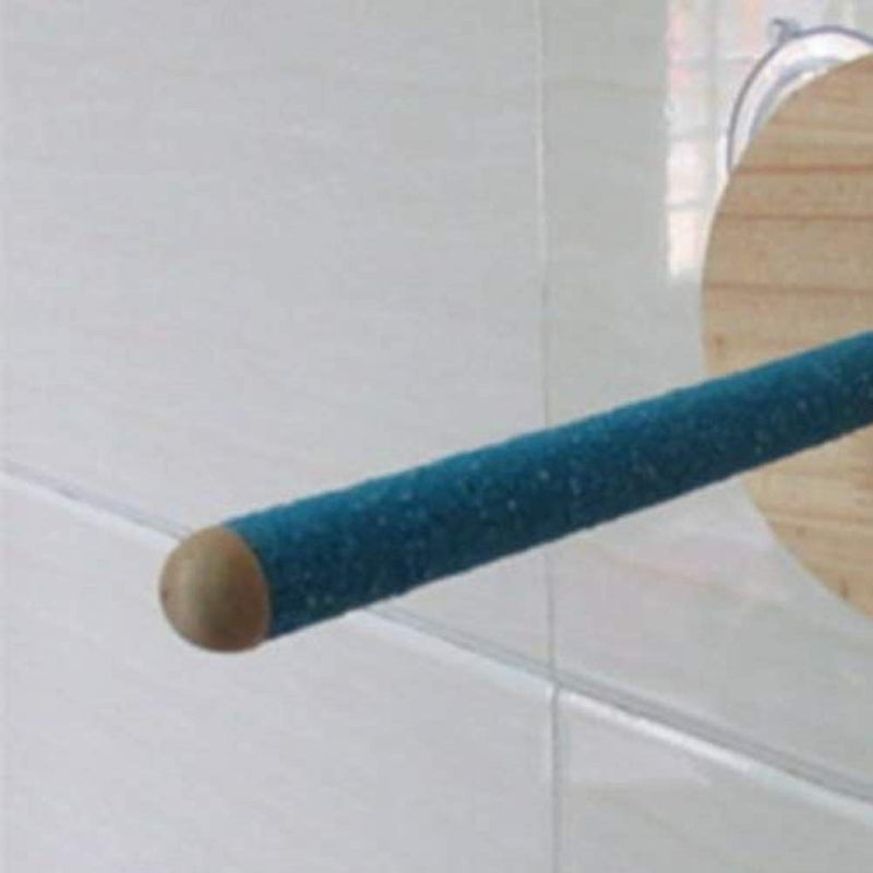 [Australia] - Litewood Wood Pet Bird Stand Perch Parrot Bath Stands Suppllies Bird Stand Pet Standing Platform Frame Pet Toy with Cup (Random Color) Design 1 