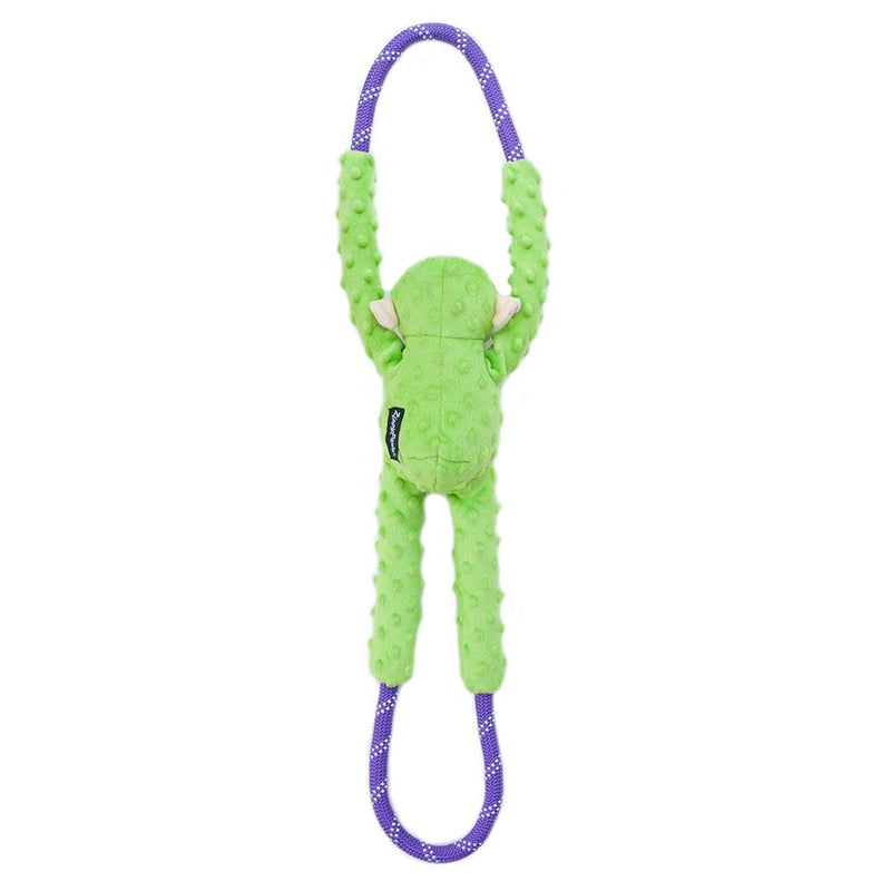 [Australia] - ZippyPaws - Monkey RopeTugz, Squeaky and Plush Rope Tug Dog Toy Green 