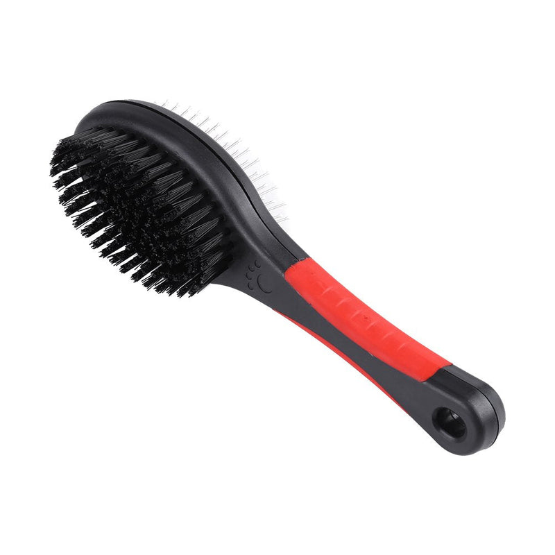 Double-Sided Bristle and Pin Pet Hair Brush Dog Hair Shedding Comb for Grooming & Massaging Dogs Cats(L) L - PawsPlanet Australia