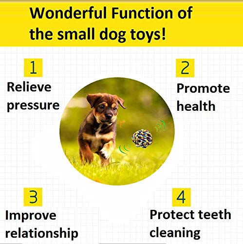 WALLE Dog Rope Toys Puppy Chew Toys Dog Interactive Toy Durable Cotton Rubber Gift Set Dog Teething Training for Small Dogs - PawsPlanet Australia