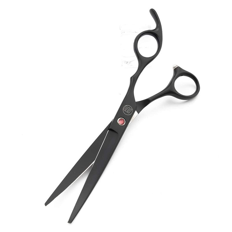 Moontay Professional 7.0/8.0 inches Dog Grooming Scissors Set, 4-Pieces Straight, Upward Curved, Downward Curved, Thinning/Blending Shears for Dog, Cat and Pets, JP Stainless Steel 7 Inch (Pack of 4) Black - PawsPlanet Australia