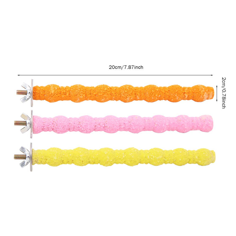 6 Pcs Parrot Perches,Colorful Birdcage Scrub Stand Bar for Bird Parrot Budgies Parakeet Cockatiels Conure Lovebird Cage Paw Grinding Toy - PawsPlanet Australia