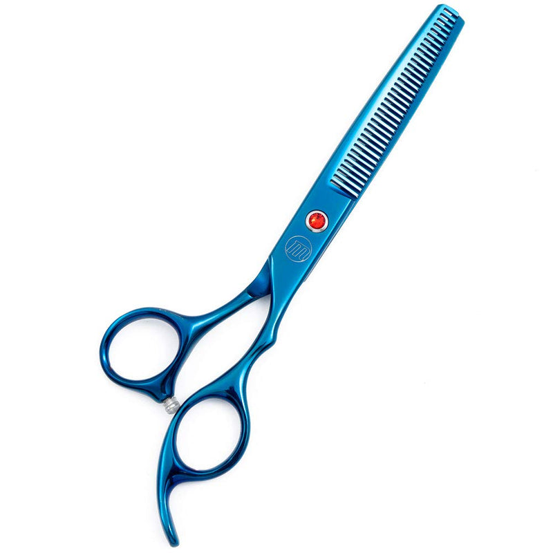Moontay Grooming Scissors Dog Scissors Professional Dog Grooming Scissors Set Dog Scissors Pet Grooming Scissors with Curved/Straight/Chunker/Thinning Scissors Blue - PawsPlanet Australia