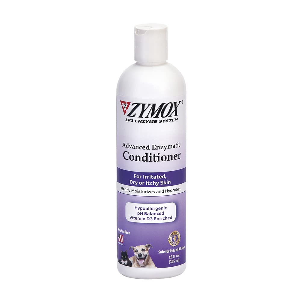 ZYMOX Advanced Enzymatic Leave-On Conditioner, 12oz. – for Pets & Animals of All Ages: Conditions, Detangles, Soothes, & Moisturizers Skin & Coat 12 oz - PawsPlanet Australia