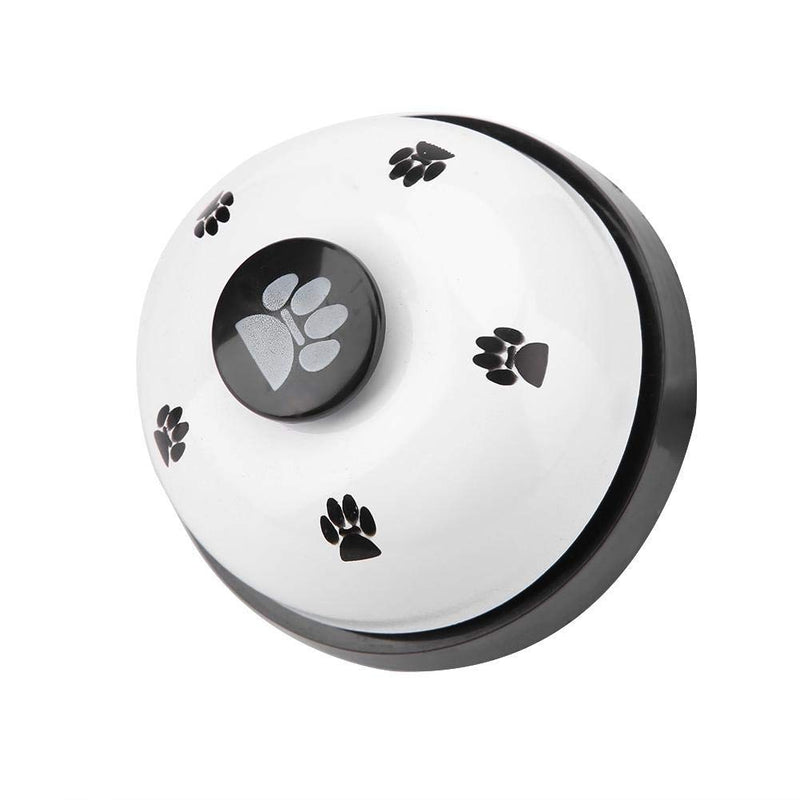 Dog Door Bell and Press Bell Pet Training Press Bell Iron Sturdy Durable Pet Bell Desk Bell Call Bell for Dog Toilet Training Bell Interaction Bell (White) White - PawsPlanet Australia