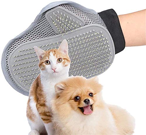 S-Products Pet Grooming Glove Brush Pet Rubber Dematting Gloves Soothing Massage Comb for Shampooing and Massaging Dogs, Cats, Small Animals with Short or Long Hair (One Size) - PawsPlanet Australia