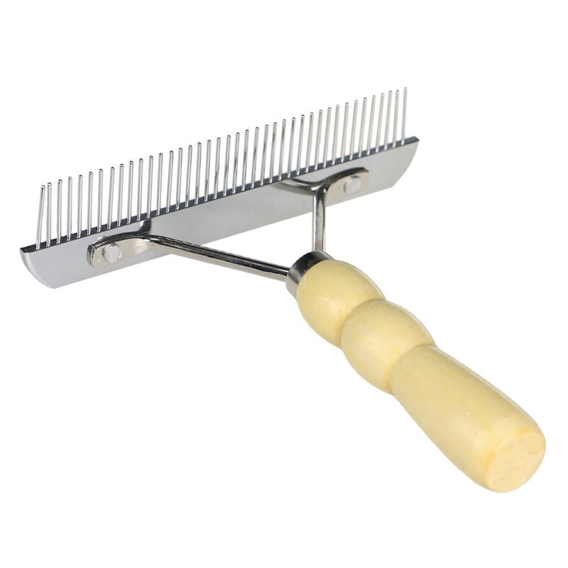 YGR Undercoat Rake for Dogs,Pet Comb,Dog Comb with Wooden Handle, large dogs Slicker Hair brush - PawsPlanet Australia