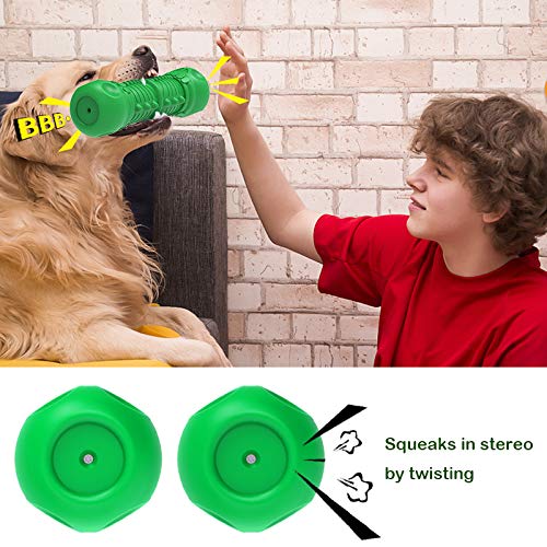 HETIAL Skull Dog Chew Toys for Aggressive Chewers, Dog Squeaky Toys with Milk Flavor, Indestructible Tough Durable Dog Toothbrush Toys (Skull shape, Green) - PawsPlanet Australia