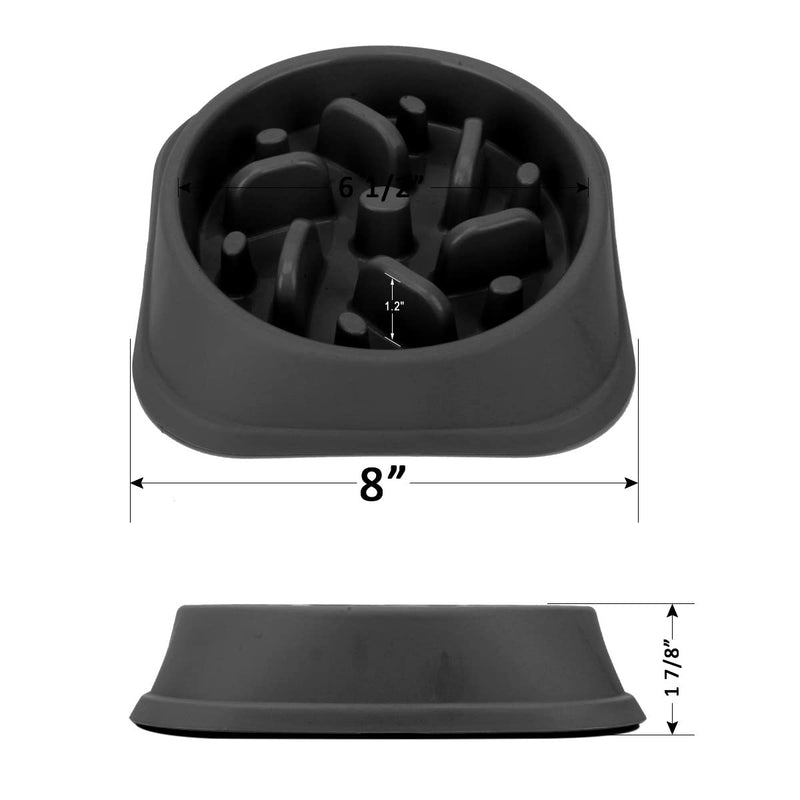 NOYAL Dog Slow Feeder Bowl, Non Slip Puzzle Bowl - Anti-Gulping Pet Slower Food Feeding Dishes - Interactive Bloat Stop Dog Bowls - Durable Preventing Choking Healthy Design Dogs Bowl Black - PawsPlanet Australia