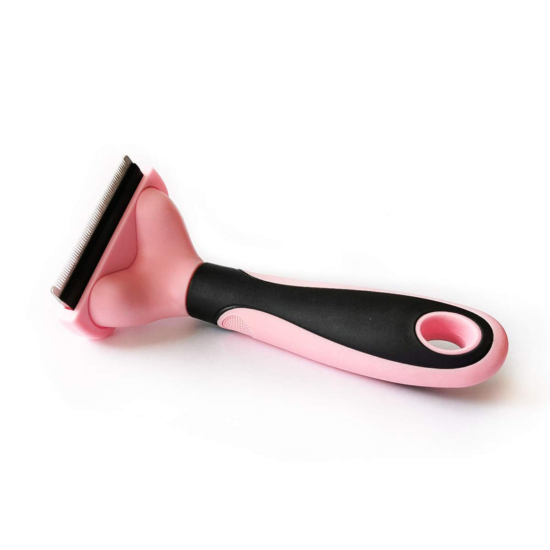 Krisphily Pet Dogs Cats Grooming Shedding Tools A Key to Clean Shaving a Comb Remove Cleaning Hair Brush Stainless Steel Safety Blade 2.6/4 inche Small (2.6") Pink - PawsPlanet Australia