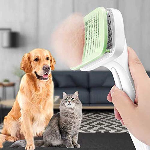 [Australia] - UHKZ Grooming Brushes Set-Self Cleaning Pet Slicker and Nail Clippres for Dogs and Cats with Long Short Hair.Easy to Clean Pet Grooming Brushes Tools for Shedding 