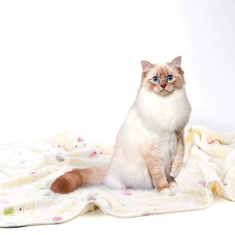 XIYUAN 3 pack Kitten Blanket, Super Soft and Fluffy Wool Pet Blanket, Warm Dog Fleece Blanket, Soft Blanket With Elephant Pattern For Kittens and Puppies and Other Small Animals. - PawsPlanet Australia