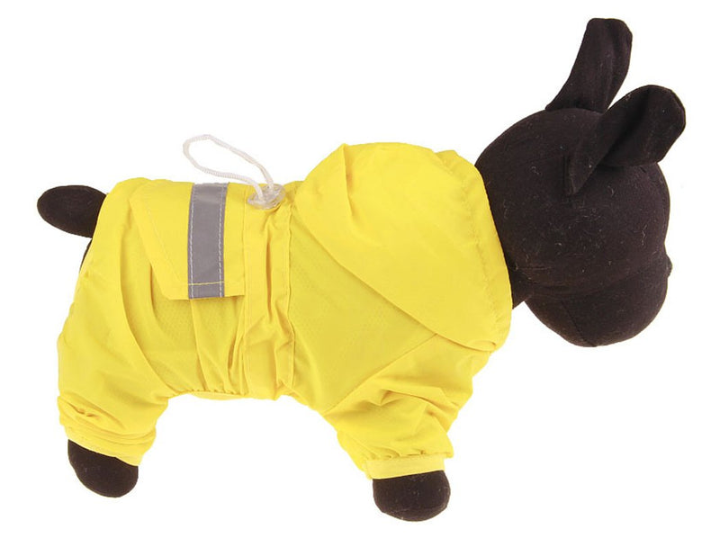 Xiaoyu Adjustable Pet Dog Waterproof Jumpsuit Raincoat Jacket with Safe Reflective Strips, Brown, XXL - PawsPlanet Australia