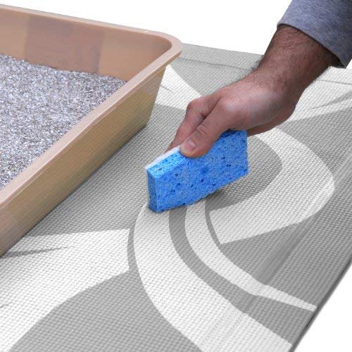 [Australia] - PetFusion SmartGrip Cat Litter Mat. Extra Large (35 x 24 inches). Safe for Your Cats, Free from Phthalates & VCM Gray Twist 