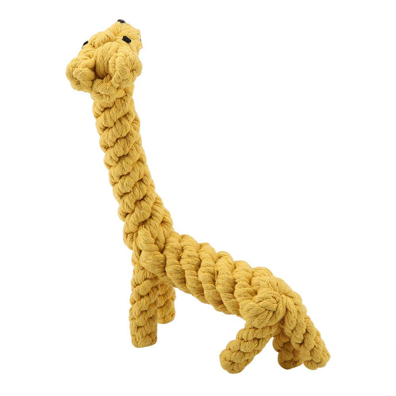 Dog Rope Toys Cute Dog Chew Toy Cotton Rope Bite Resistant Giraffe Design Pet Teeth Cleaning Gifts - PawsPlanet Australia