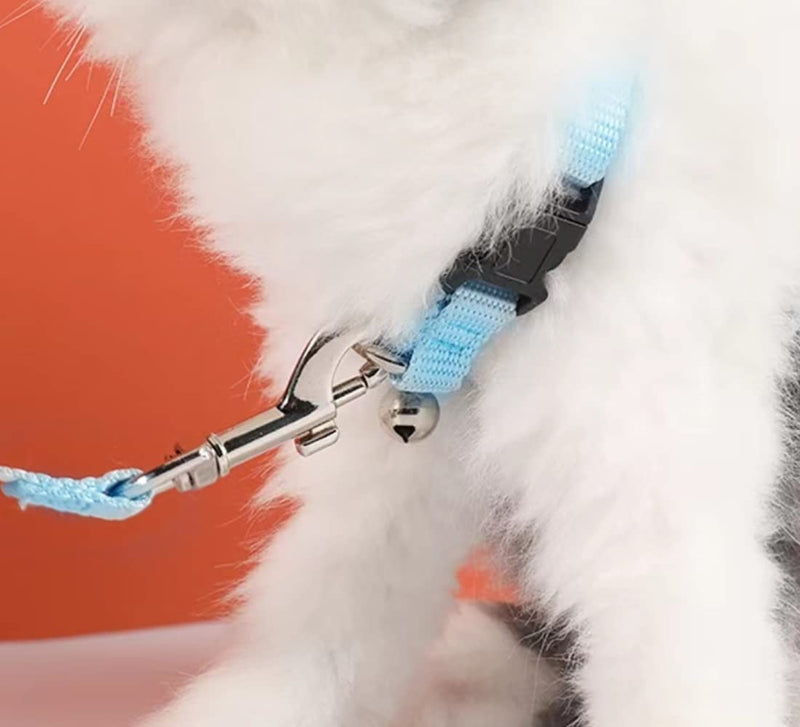Maloftars Pack of 2 Rabbit Harnesses with Leash, Adjustable Rabbit Harness, Escape-Proof Rabbit Leash, Jogging Harness, Nylon Rabbit Harness for Small Animals, Blue & Pink - PawsPlanet Australia