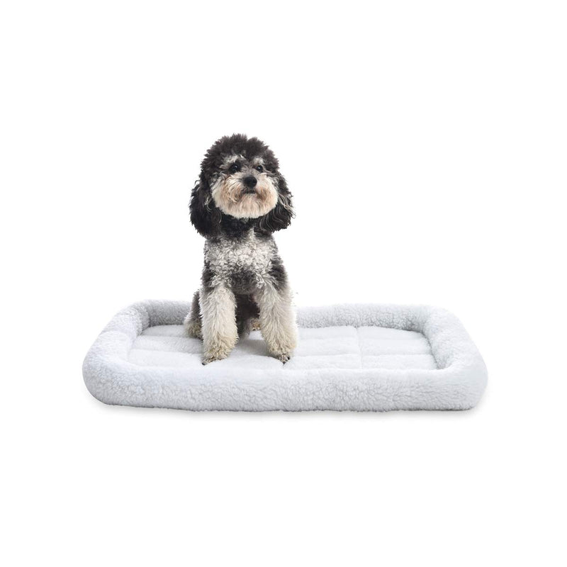 [Australia] - AmazonBasics Faux-Sherpa Padded Bolster Pet Bed 29-inch 