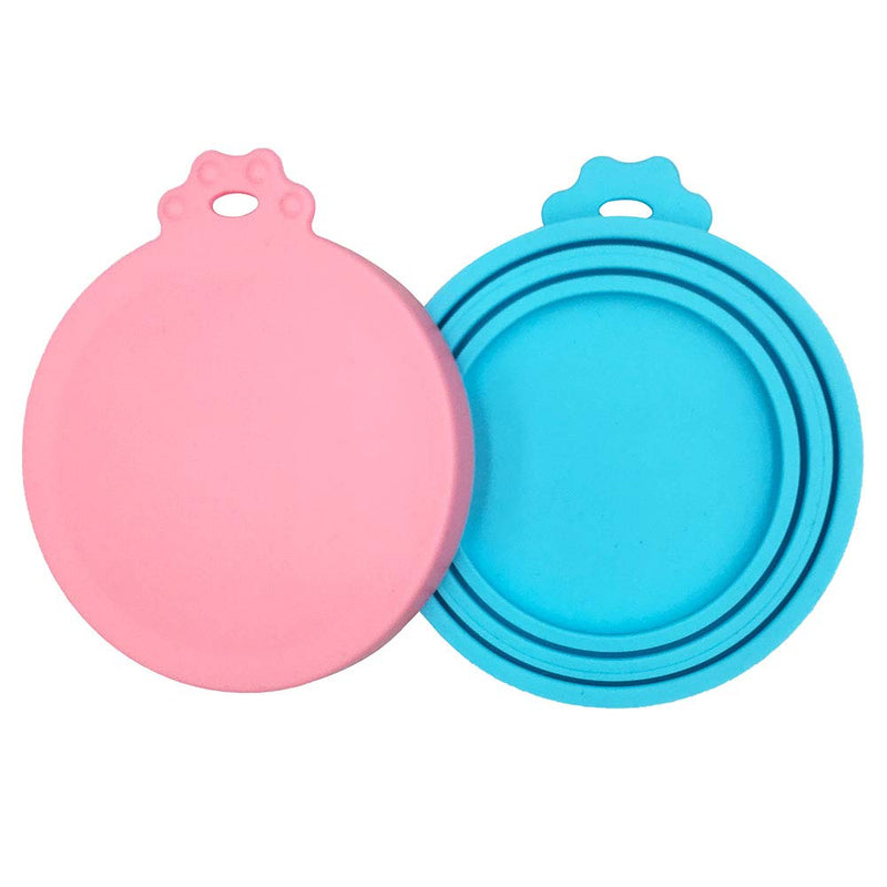 DYBEN Pet Can Covers/Universal BPA Free & Dishwasher Safe/Silicone Pet Food Can Lid Covers 2 pack - PawsPlanet Australia