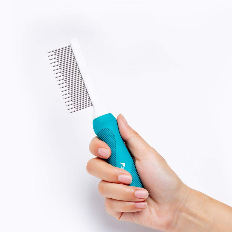 Pet Comb, Long and Short Teeth Comb for Dogs & Cats, Pet Hair Comb for Home Grooming Kit, Removes Knots, Mats and Tangles - PawsPlanet Australia