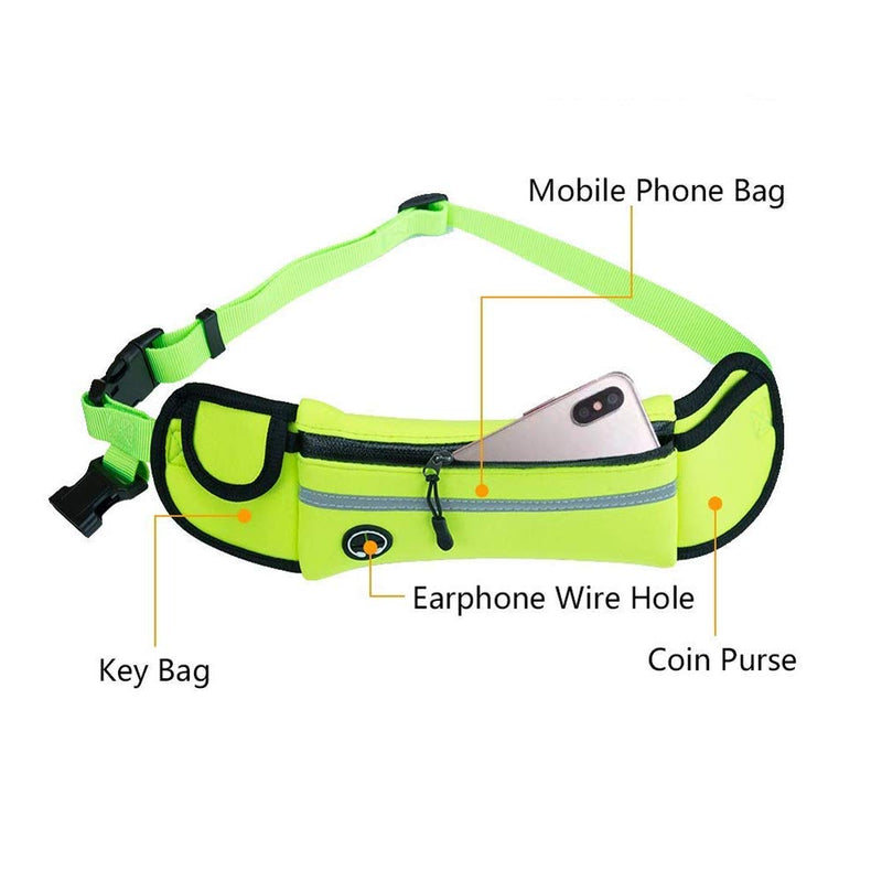 Leberna Hands Free Dog Leash Walking Belt,Adjustable Belt Waist Bag for Walking,Jogging and Running Green - PawsPlanet Australia
