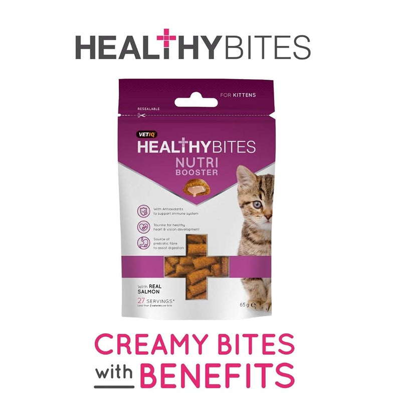 VetIQ Healthy Bites Urinary Care For Cats & Kittens 65g - Pack of 8 & Healthy Bites Hairball Remedy For Cats and Kittens 65g - Pack of 8 - PawsPlanet Australia