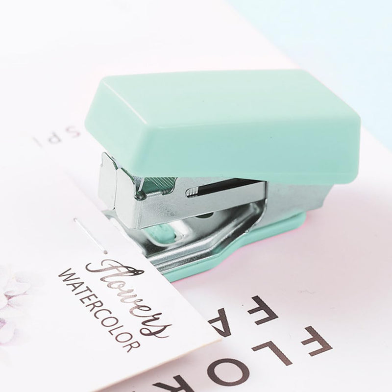 XPEX 1 set of mini stapler set, office stapler mini, stapler set, small stapler, small stapler, staple set, for schools, workplaces, families, students, companies-green - PawsPlanet Australia