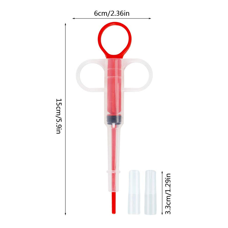 Nifocc Pet Medicine Feeder Pet Pill Syringe Pet Liquid Feeding Dispenser Feeding Tool with Soft Silicone Tip for Dogs Cats Birds Small Animals Blue and Red 2 Pcs - PawsPlanet Australia