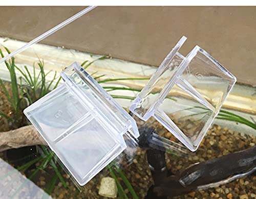 EDOBLUE 8 Pack Fish Tanks Glass Cover Clip 8mm Aquariums Fish Tank Acrylic Clips Glass Cover Support Holders Universal Lid Clips Clear Glass Cover Clip Support Holder for Rimless Aquariums - PawsPlanet Australia