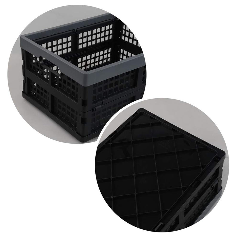 Qqbine 16 L Collapsible Crate, Milk Crate Storage, 4 Packs, F - PawsPlanet Australia