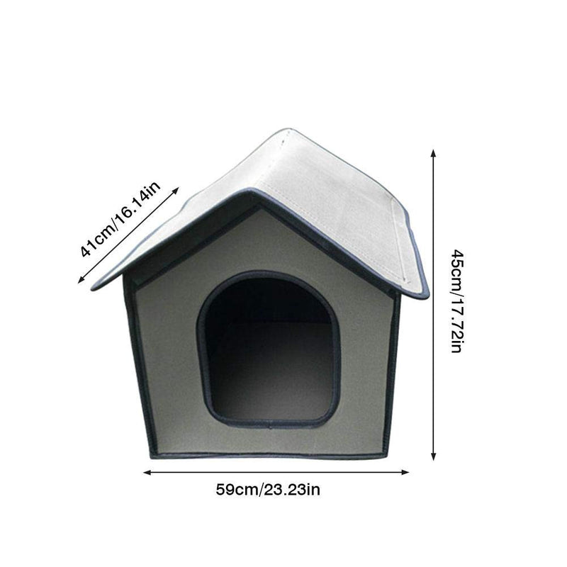 Aional Pet Outdoor House Waterproof Cat Litter Kennel Stray Cat Litter Outdoor Waterproof Cat House Outdoor Rainproof Dog House Cat House Villa Tent Collapsible Pet Shelter - PawsPlanet Australia