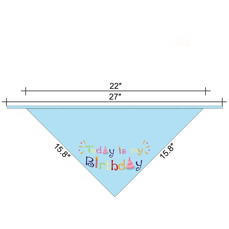 [Australia] - Dog Birthday Bandana with Birthday Candle Headband - Pet Birthday Gift Decorations Set, Soft Scarf & Adorable Hat for Party Accessory Boy 