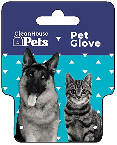 CleanHouse Pets Dog & Cat Grooming Glove Brush (Single Glove) – Easy, Machine Washable Deshedding Gloves for Dog & Cat Hair Removal – Pets Shedding & Grooming Must-Have (One Size Fits All) - PawsPlanet Australia