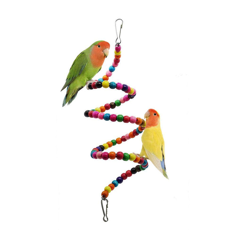 HIMM 7Pcs Parrot Toy Set Parrot Rope Toy Climb Toy Parrot Hanging Swing Toys Parrot Cuddly Toy Parrot Toy Set Including Wooden Ball Rotate Ladder,Bell Toy,Rope Toys,Swing Toys,Parrot Toy Bell - PawsPlanet Australia