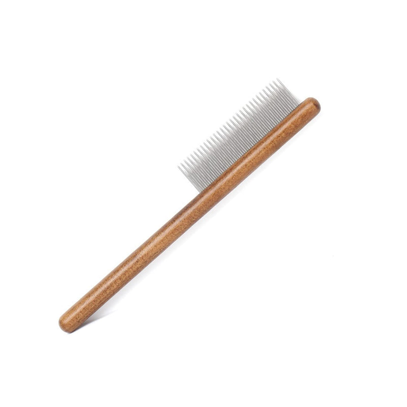 Longbest Long and Short Combs for Cats, Removes Knots and Tangles, Skin-Friendly Pet Combs, Steel Tooth Comb with Wooden Handle for Cats Long and Short Combs for Pets - PawsPlanet Australia