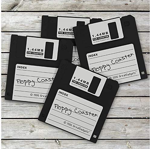 ZERLITE Novelty Floppy Disk Retro Silicone Drink Coasters 1.44m Diskette, Tabletop Protection and Prevents Furniture Damage, Set of 6 Durable Creative Coffee Mug Cup Coasters Heat-Resistant Nonslip & Fun Colorful Pads Decoration - Excellent Gift For Co... - PawsPlanet Australia