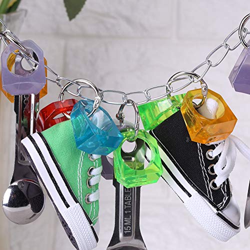 Fdit Bird Chewing Toys Parrot Metal Spoon Hanging Swing Mini Sneaker Parrot Cage Bite Toy for Parakeet African Gray Cockatiel Conure Cockatoo Budgies - PawsPlanet Australia