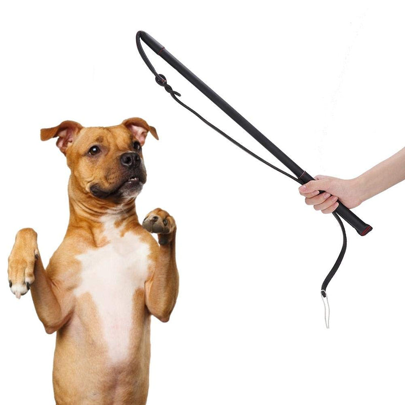 Pssopp Cowhide Dog Agitation Whip Dog Teaser Wand Dog Training Whip Dog Teaser Wand Outdoor Playing for Pulling, Chasing, Chewing, Teasing, Training - PawsPlanet Australia