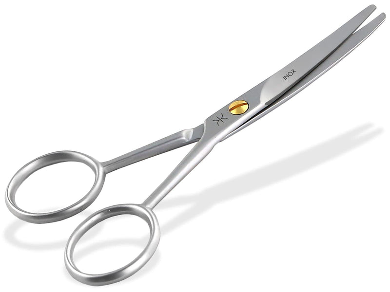 Grooming scissors, paw scissors, dog hair scissors, rounded 12 cm hair scissors with curved cutting surface for optimal grooming for dogs, cats and other pets - stainless steel - PawsPlanet Australia