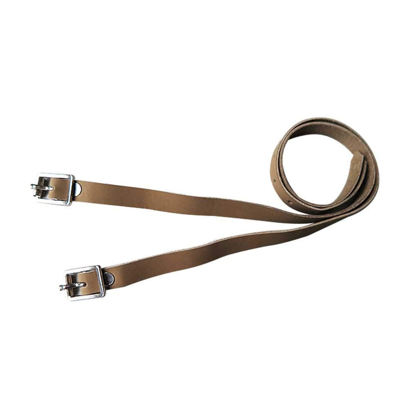 ALEOHALTER 2 Pcs Spur Straps, Horse Riding Straps With Buckle Solid Equestrian Spurs PU Leather Riding Sports Accessories Lady Spur Straps Brown - PawsPlanet Australia