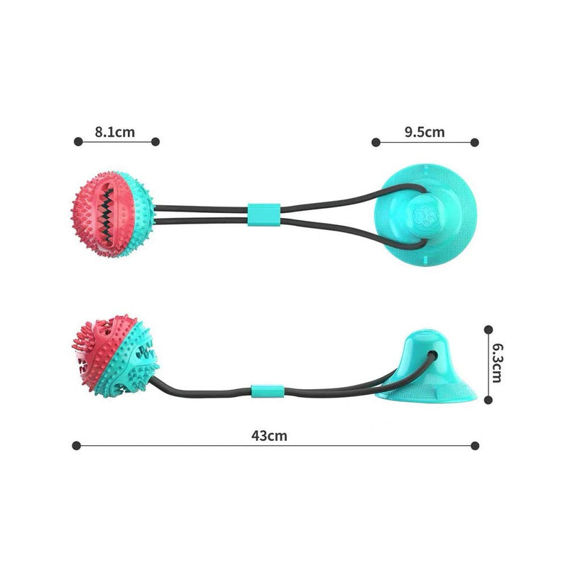 Amasawa Multifunction Pet Molar Bite Toy,Suction Cup Dog Toy,Dog Toothbrush Toy, Durable Dog Tug Rope Ball Toy With Suction Cup Molar Chew Toy Cleaning Teeth For Pet Dog Puppy - PawsPlanet Australia