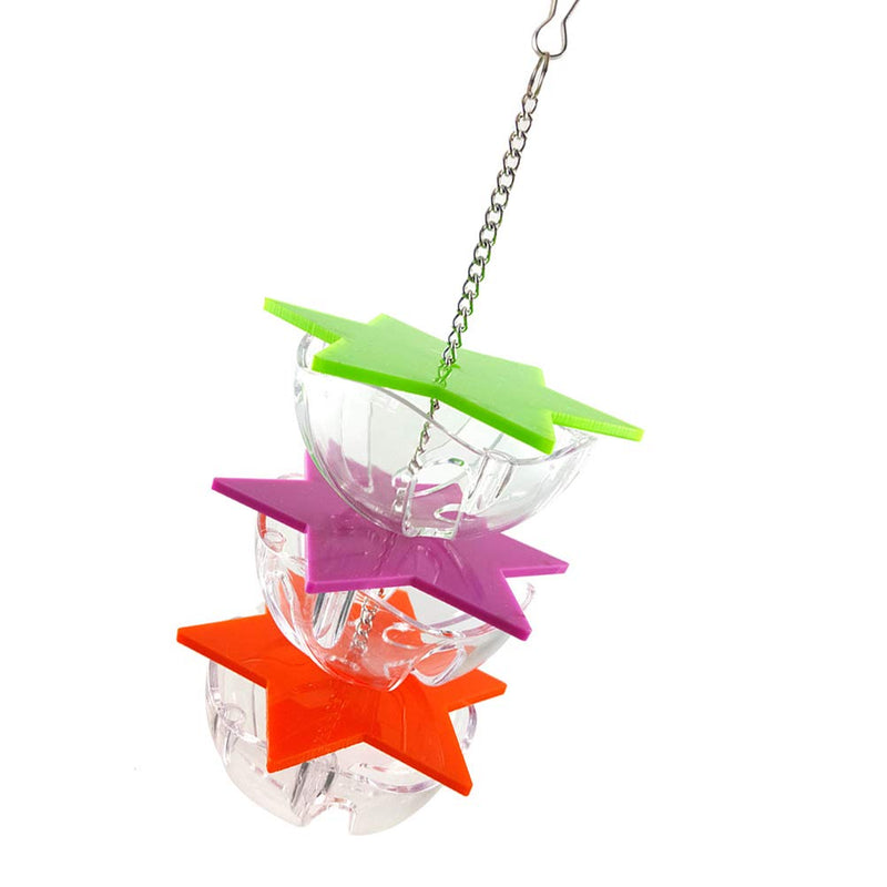 POPETPOP Bird Foraging Toys,3-Layer Parrot Hanging Treat Foraging Toy Bird Feeder Food Holder Parrot Forage Feeding Balls - PawsPlanet Australia