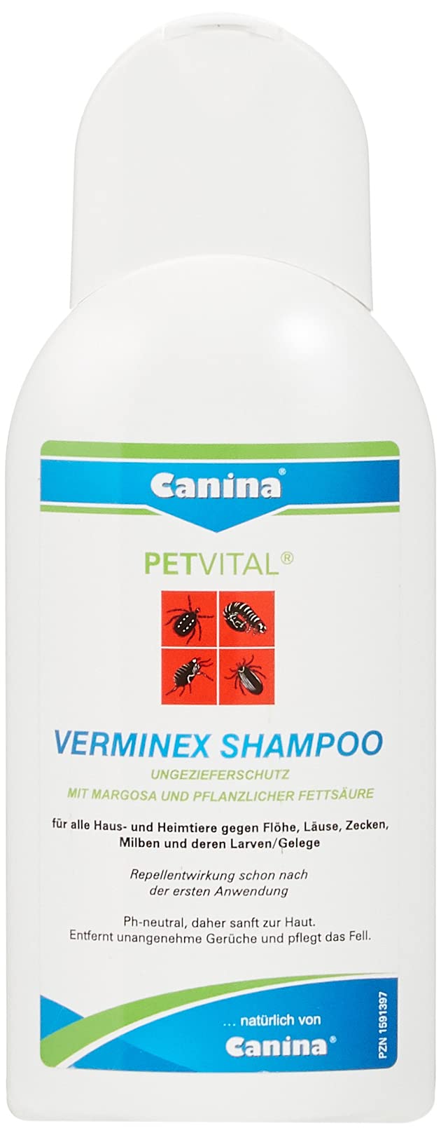 Canina 741656 Petvital Verminex Shampoo 250ml - PawsPlanet Australia