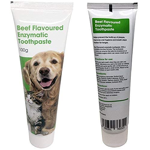 Petstoreo Enzymatic Dog Toothpaste - Used by UK Vets - 100g - Beef Flavour - Suitable for Cats - PawsPlanet Australia